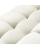 Canapé panoramique velvet bali 7 places beige clair - 383x185x75 cm