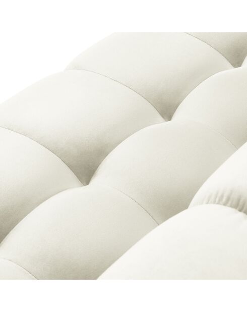 Canapé panoramique velvet bali 7 places beige clair - 383x185x75 cm