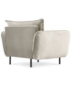 Fauteuil en Velours Vienna beige - 95x92x95 cm