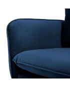 Fauteuil en Velours Vienna bleu roi - 95x92x95 cm