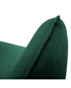 Fauteuil en Velours Vienna vert bouteille - 95x92x95 cm