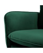 Fauteuil en Velours Vienna vert bouteille - 95x92x95 cm