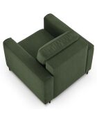 Fauteuil velours côtelé fano vert bouteille - 98x97x88 cm