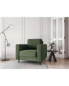 Fauteuil velours côtelé fano vert bouteille - 98x97x88 cm