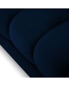 Canapé velours bali 2 places bleu roi - 152x92x75 cm