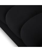 Canapé velours bali 2 places noir - 152x92x75 cm