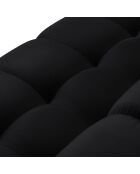Canapé velours bali 2 places noir - 152x92x75 cm