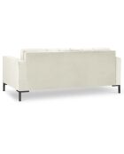 Canapé velours bali 3 places beige clair - 177x92x75 cm