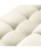 Canapé velours bali 3 places beige clair - 177x92x75 cm