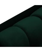 Canapé d'angle gauche velours bali 5 places vert bouteille - 293x185x75 cm
