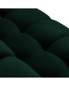 Canapé d'angle gauche velours bali 5 places vert bouteille - 293x185x75 cm