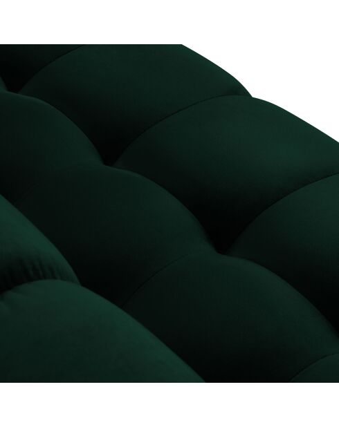 Canapé d'angle gauche velours bali 5 places vert bouteille - 293x185x75 cm