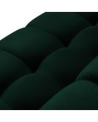 Canapé d'angle droit velours bali 5 places vert bouteille - 293x185x75 cm