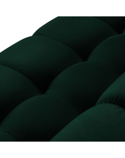 Canapé d'angle droit velours bali 5 places vert bouteille - 293x185x75 cm