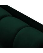 Canapé d'angle droit velours bali 5 places vert bouteille - 293x185x75 cm