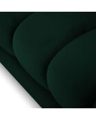 Canapé d'angle droit velours bali 5 places vert bouteille - 293x185x75 cm