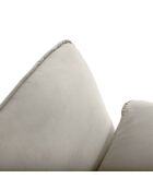 Canapé d'angle gauche velours vienna 5 places beige - 255x170x95 cm