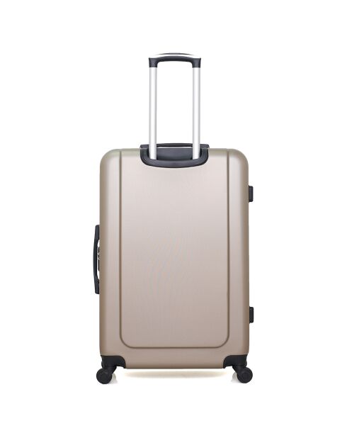 3 Valises 4 roues simples 55/65/75 cm Congo beiges