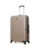 Valise Moyen Séjour 4 roues simples Congo 65 cm beige