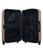Valise Moyen Séjour 4 roues simples Congo 65 cm beige