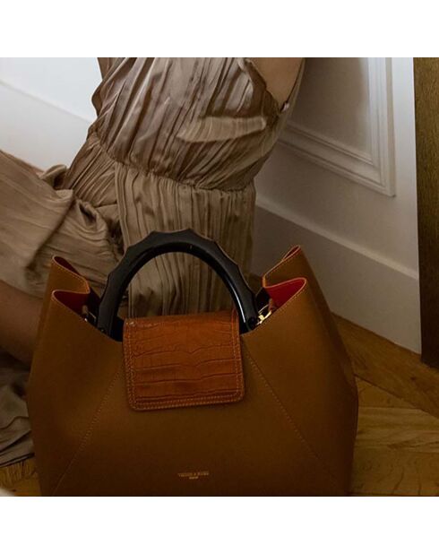 Ana Handtasche aus Kamelleder - 35x27x13,5 cm