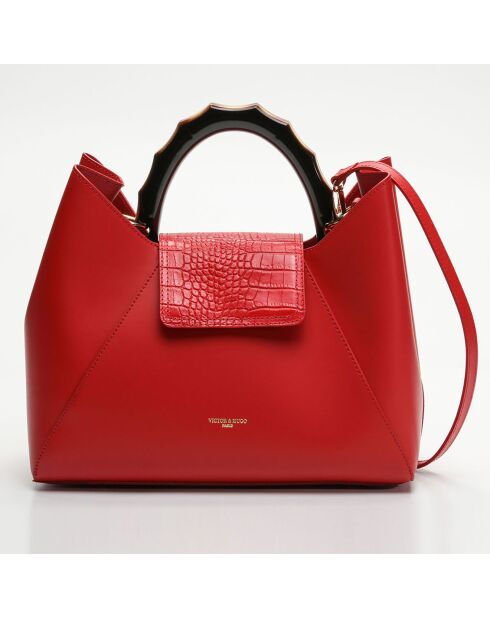 Borsa Ana in pelle rossa - 35x27x13,5 cm