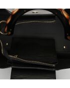 Bolso de mano Ana de piel negra - 35x27x13,5 cm