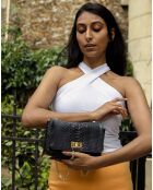 Borsa a tracolla Kiera in pelle nera - 21x15x7 cm