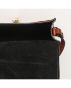 Sac bandoulière en Cuir Louis marron - 22x14x7 cm