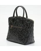 Madison schwarze Lederhandtasche - 38,5 x 27,5 x 15,5 cm