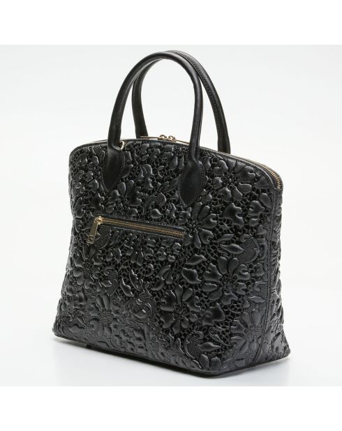 Madison schwarze Lederhandtasche - 38,5 x 27,5 x 15,5 cm
