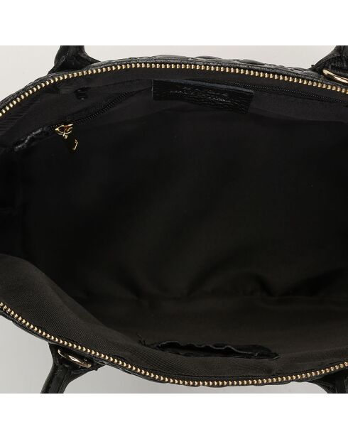 Madison schwarze Lederhandtasche - 38,5 x 27,5 x 15,5 cm