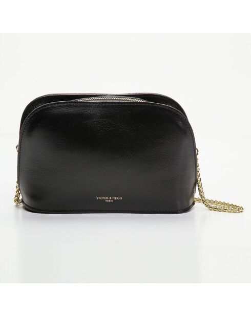 Borsa a tracolla Nora in pelle nera - 26x11x7 cm