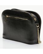 Bandolera Nora de piel negra - 26x11x7 cm