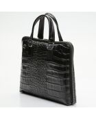 Schwarze Peyton-Aktentasche aus Leder - 38x29x6 cm