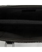 Schwarze Peyton-Aktentasche aus Leder - 38x29x6 cm