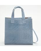 Sac à main en Cuir Vienna bleu - 27x24x12.5 cm