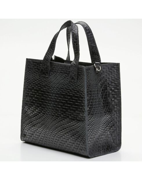 Sac à main en Cuir Vienna noir - 27x24x12.5 cm