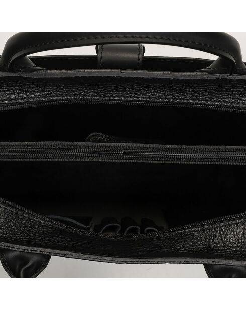 Sac à main en Cuir Willo noir - 39x29x9 cm