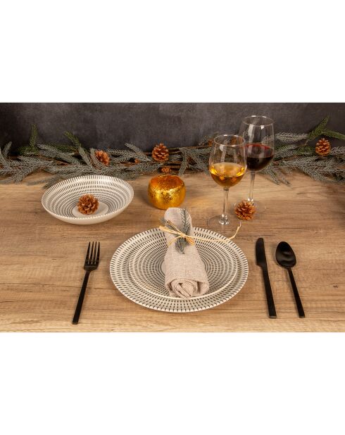 Service de table en Grès Centrico naturel - 36 pièces