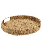 Plateau tressage naturel beige - 40x40 cm