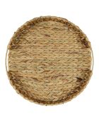 Plateau tressage naturel beige - 40x40 cm