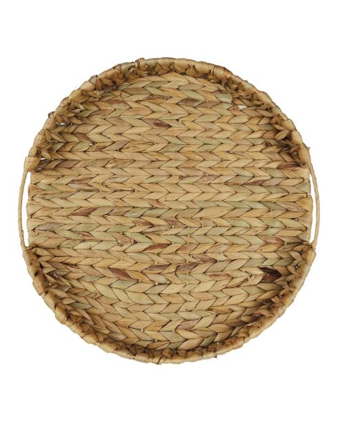 Plateau tressage naturel beige - 40x40 cm