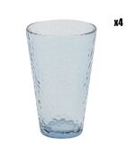 4 Verres martelés fumés transparent - 34 cl