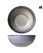 6 Bols en Grès Provence verts - 15.5x6 cm
