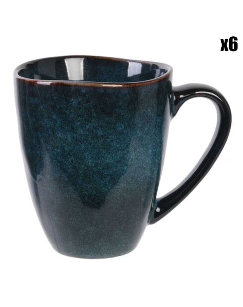 6 Mugs Au grès du temps verts - 30 cl