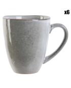 6 Mugs Au grès du temps gris - 30 cl