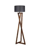 Lampadaire Macka marron/noir - 46x166 cm