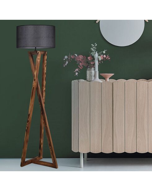 Macka braun/schwarze Stehlampe - 46x166 cm