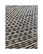 Tapis en osier Phiphi naturel/noir  - 150x100 cm